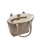 Personalized Taupe Ella Leather Travel Tote Bag Image 2 of 3